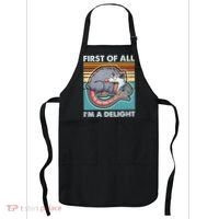 Funny First Of All Im A Delight Screaming Opossum Apron thumb 0