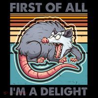 Funny First Of All Im A Delight Screaming Opossum Coffee Mug thumb 5
