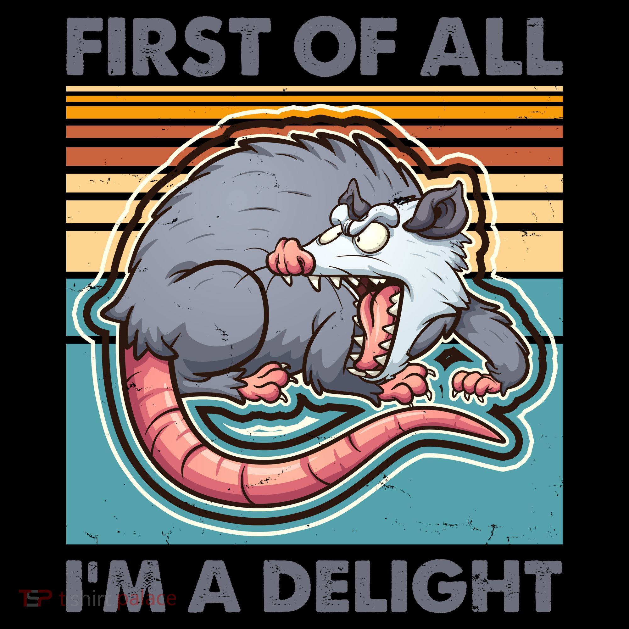 Funny First Of All Im A Delight Screaming Opossum Coffee Mug