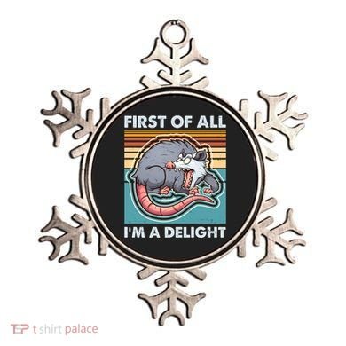 Funny First Of All Im A Delight Screaming Opossum Ornament