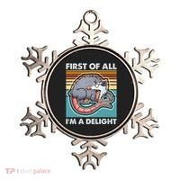 Funny First Of All Im A Delight Screaming Opossum Ornament thumb 0