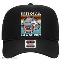 Funny First Of All Im A Delight Screaming Opossum Hat thumb 0
