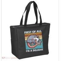 Funny First Of All Im A Delight Screaming Opossum Tote Bag thumb 2