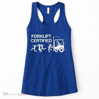 Funny Forklift Operator Forklift Certified Retro Vintage Women's Tank Top