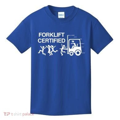 Funny Forklift Operator Forklift Certified Retro Vintage Kids T-Shirt