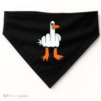 Funny Finger Of Disagree Swan USA-Made Doggie Bandana thumb 0