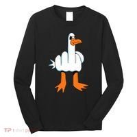 Funny Finger Of Disagree Swan Long Sleeve Shirt thumb 0