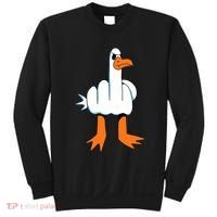 Funny Finger Of Disagree Swan Sweatshirt thumb 0