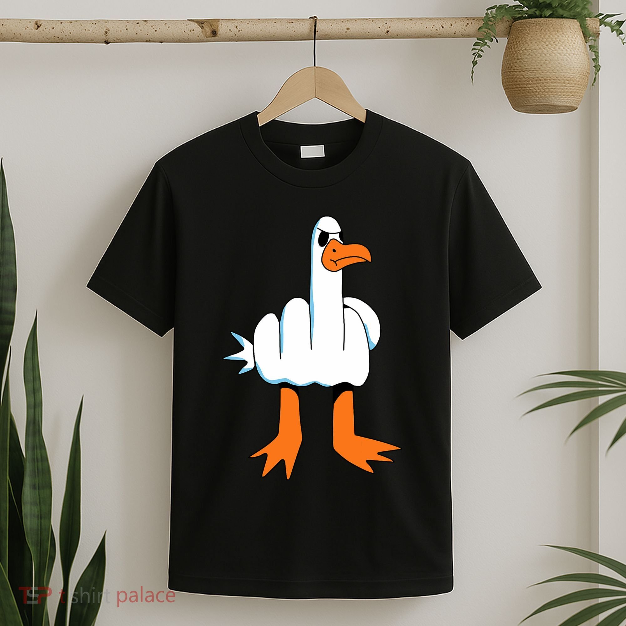 Funny Finger Of Disagree Swan T-Shirt