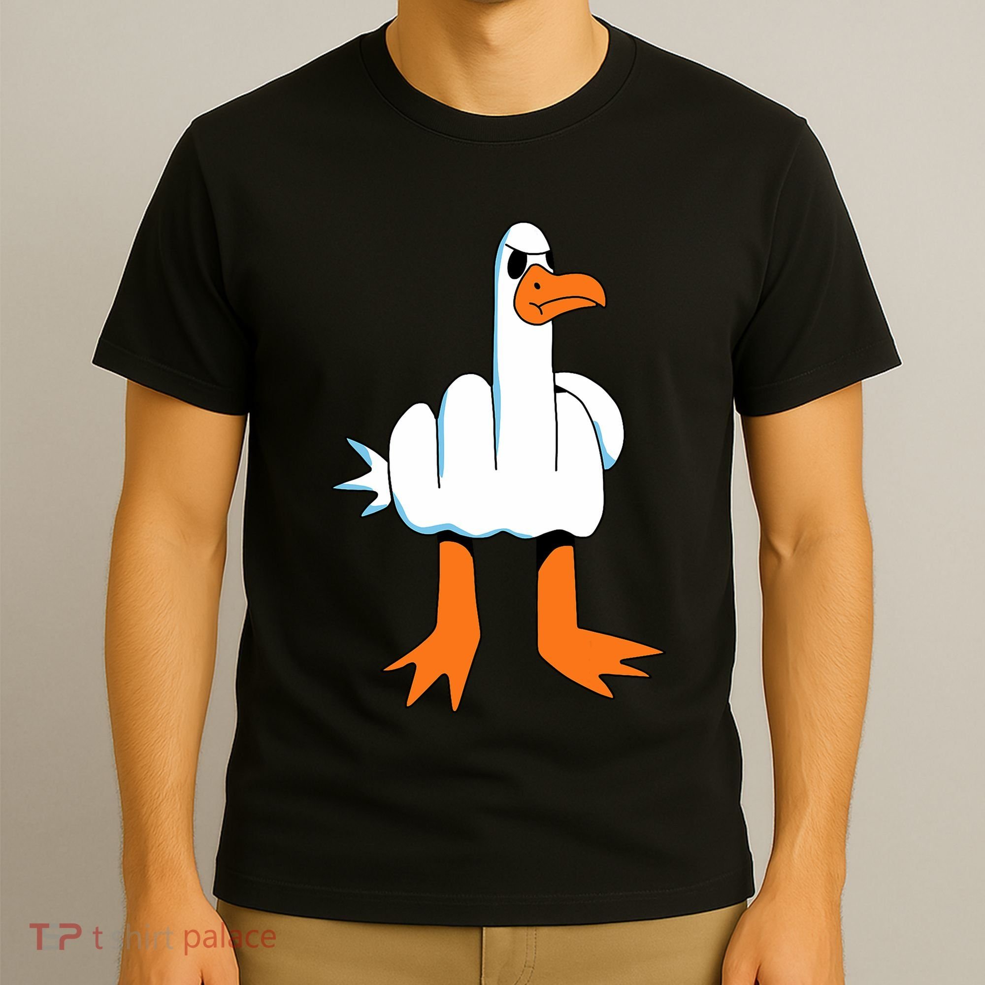 Funny Finger Of Disagree Swan T-Shirt