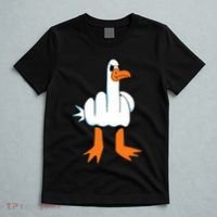 Funny Finger Of Disagree Swan T-Shirt thumb 5