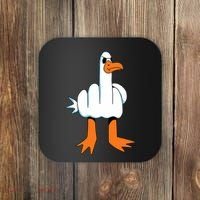 Funny Finger Of Disagree Swan Coaster thumb 0