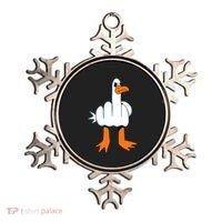 Funny Finger Of Disagree Swan Ornament thumb 0