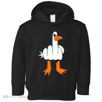 Funny Finger Of Disagree Swan Toddler Hoodie thumb 0