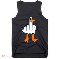 Funny Finger Of Disagree Swan Tank Top thumb 0