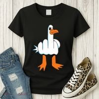 Funny Finger Of Disagree Swan Women's T-Shirt thumb 3