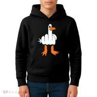 Funny Finger Of Disagree Swan Kids Hoodie thumb 4