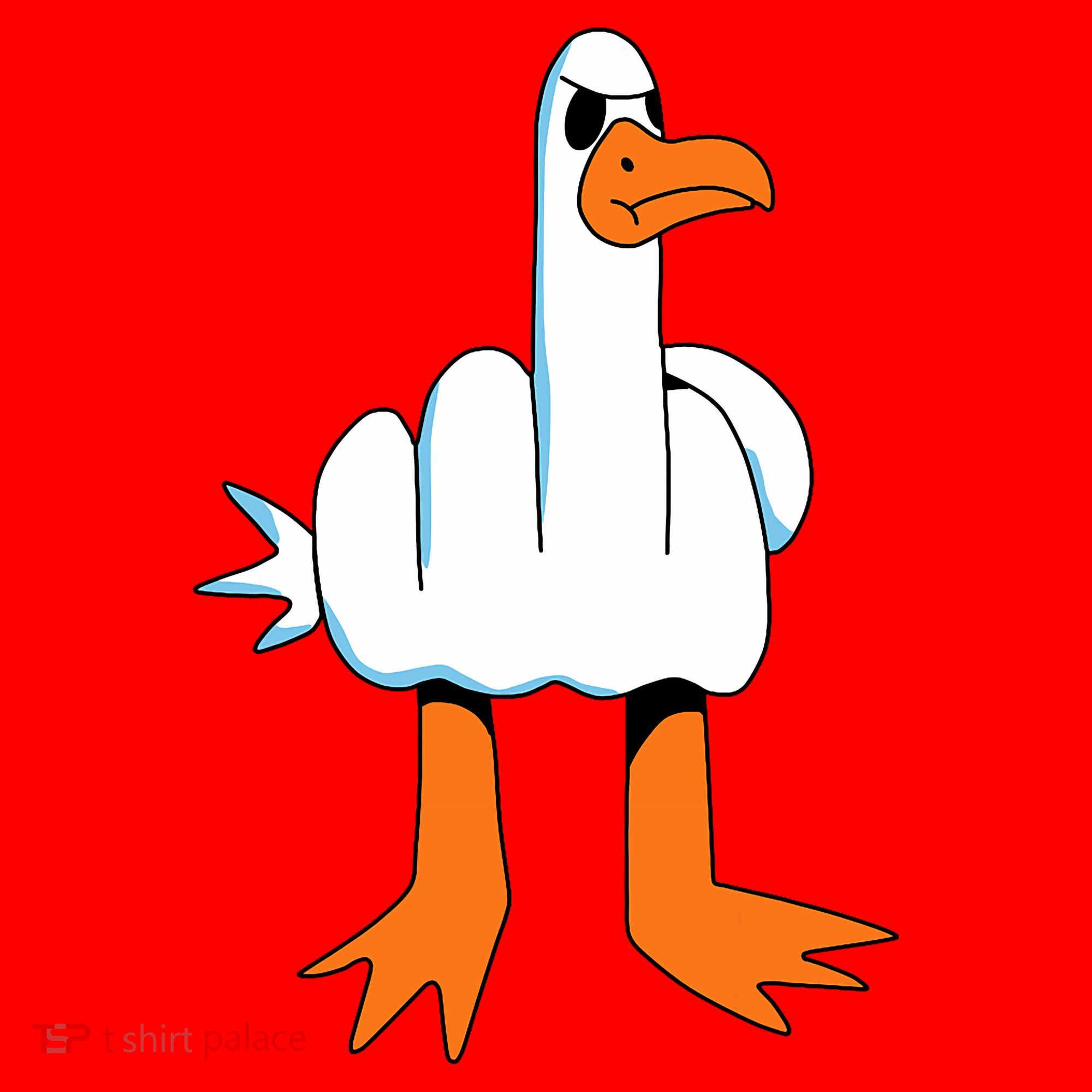 Funny Finger Of Disagree Swan Santa Hat
