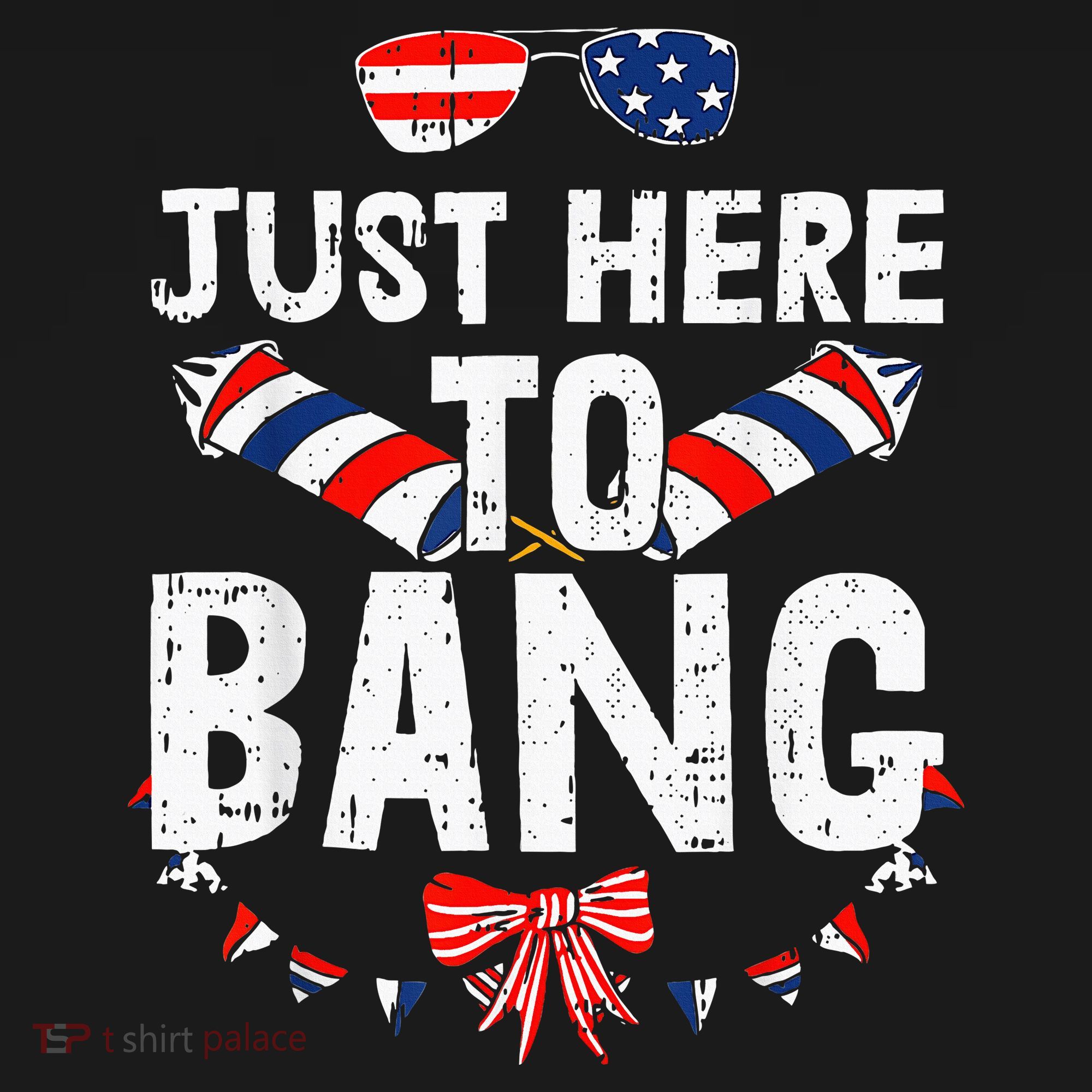 Funny Fourth Of July 4th Of July IM Just Here To Bang Ornament