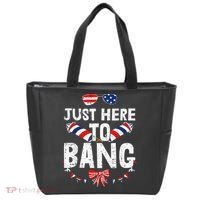 Funny Fourth Of July 4th Of July IM Just Here To Bang Tote Bag thumb 0