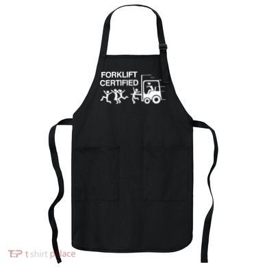 Funny Forklift Operator Forklift Certified Retro Vintage Apron