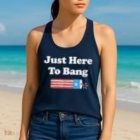 Funny Fourth Of July 4th Of July I'm Just Here To Bang Women's Tank Top thumb 2