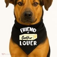 Funny Friend Of Butter Lover Matching Group USA-Made Doggie Bandana thumb 1