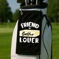 Funny Friend Of Butter Lover Matching Group Golf Towel thumb 2