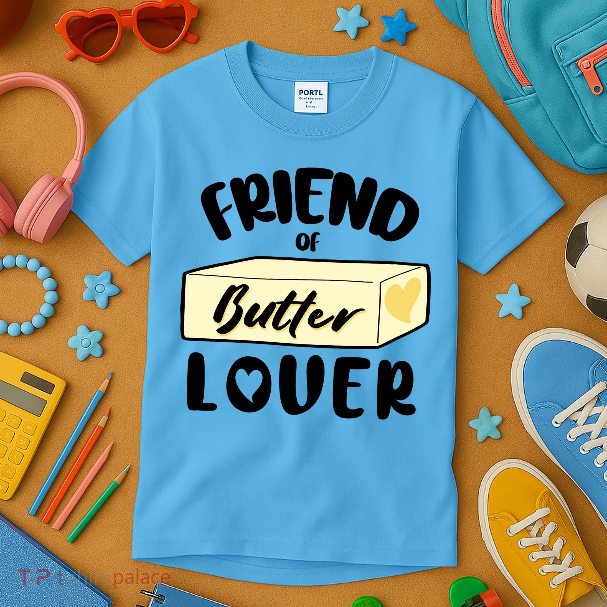 Funny Friend Of Butter Lover Matching Group Kids T-Shirt
