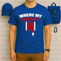 Funny Firefighter Plumber Where My Hose At Gift T-Shirt thumb 6