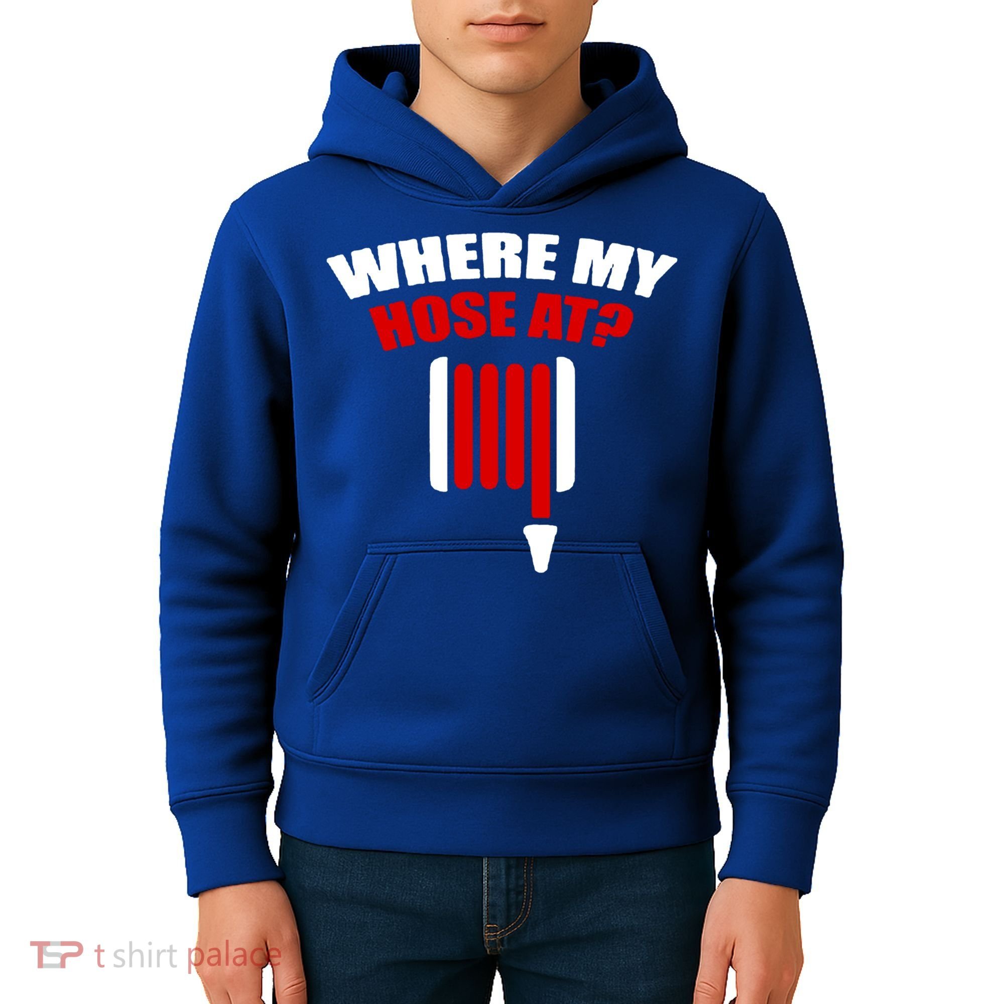 Funny Firefighter Plumber Where My Hose At Gift Kids Hoodie