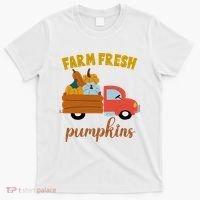 Farm Fresh Pumpkins Fall Vintage Truck T-Shirt thumb 0