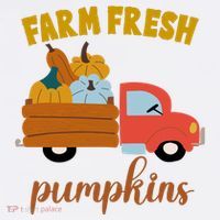Farm Fresh Pumpkins Fall Vintage Truck T-Shirt thumb 7