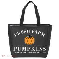 Fresh Farm Pumpkins Apples Hayrides Cider Tote Bag thumb 0