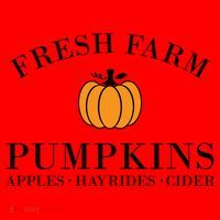 Fresh Farm Pumpkins Apples Hayrides Cider Santa Hat thumb 1