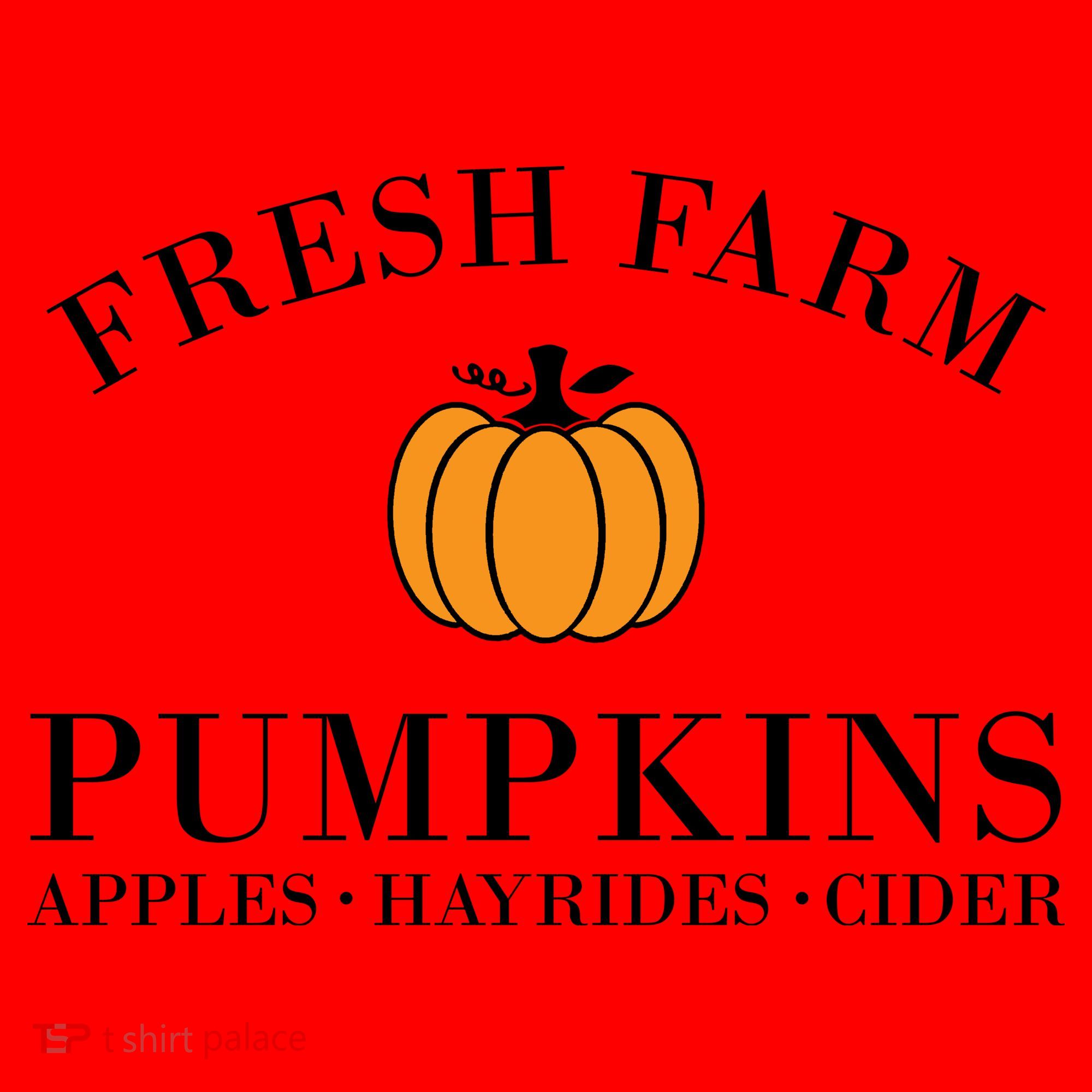 Fresh Farm Pumpkins Apples Hayrides Cider Santa Hat