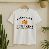 Fresh Farm Pumpkins Apples Hayrides Cider T-Shirt thumb 2