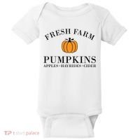 Fresh Farm Pumpkins Apples Hayrides Cider Baby Bodysuit thumb 0