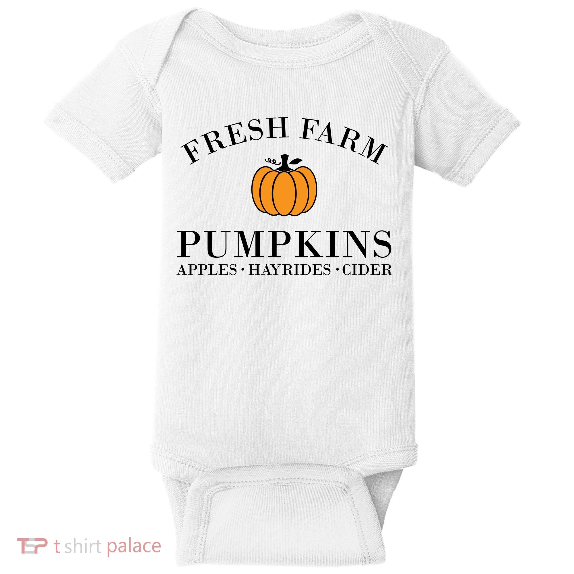 Fresh Farm Pumpkins Apples Hayrides Cider Baby Bodysuit
