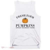 Fresh Farm Pumpkins Apples Hayrides Cider Tank Top thumb 0