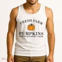 Fresh Farm Pumpkins Apples Hayrides Cider Tank Top thumb 3