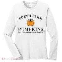 Fresh Farm Pumpkins Apples Hayrides Cider Women's Long Sleeve Shirt thumb 0
