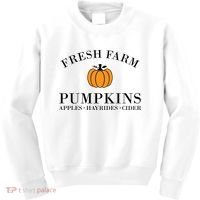 Fresh Farm Pumpkins Apples Hayrides Cider Kids Sweatshirt thumb 0