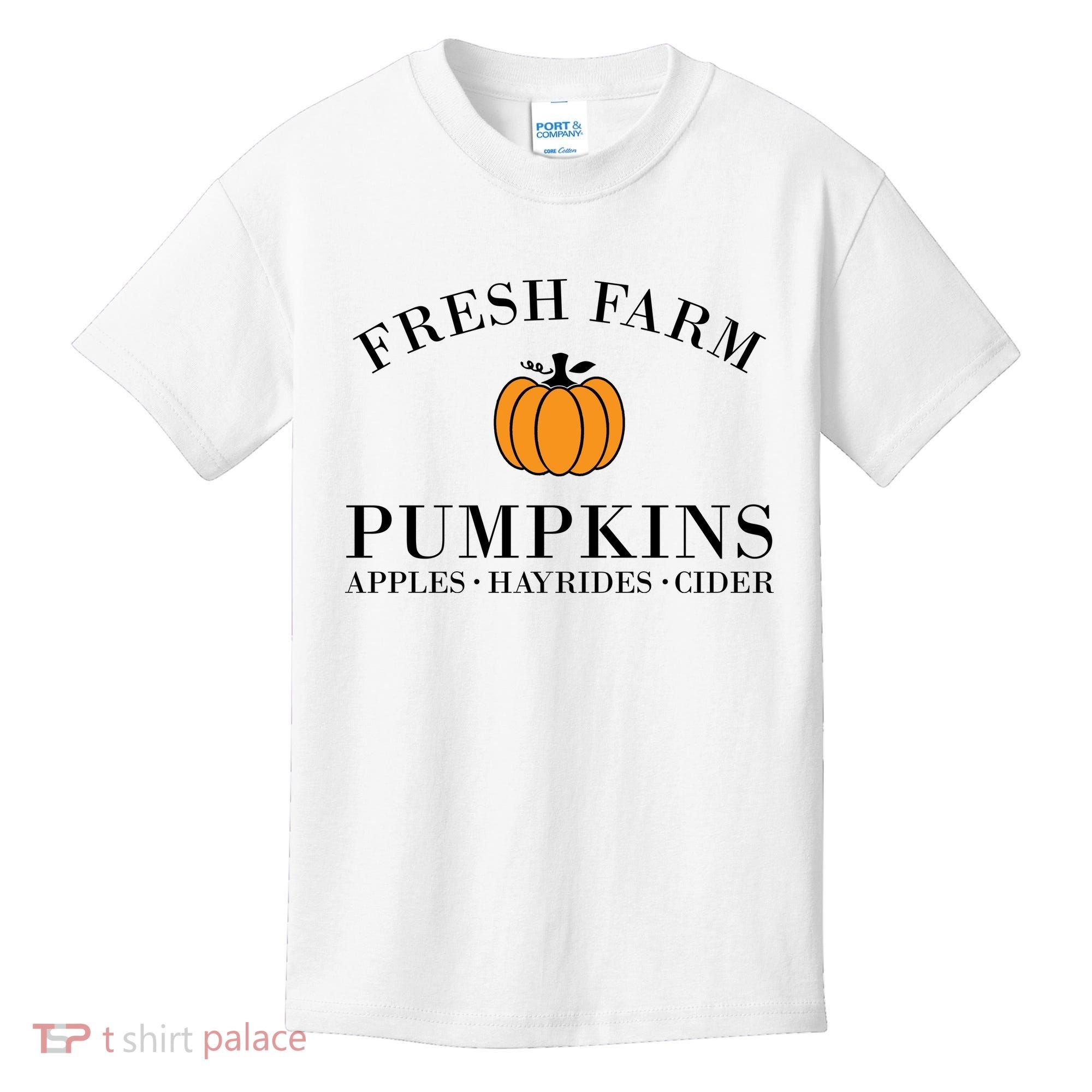 Fresh Farm Pumpkins Apples Hayrides Cider Kids T-Shirt
