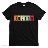 Funny Fencing Periodic Elements Vintage Fencing Science T-Shirt thumb 0