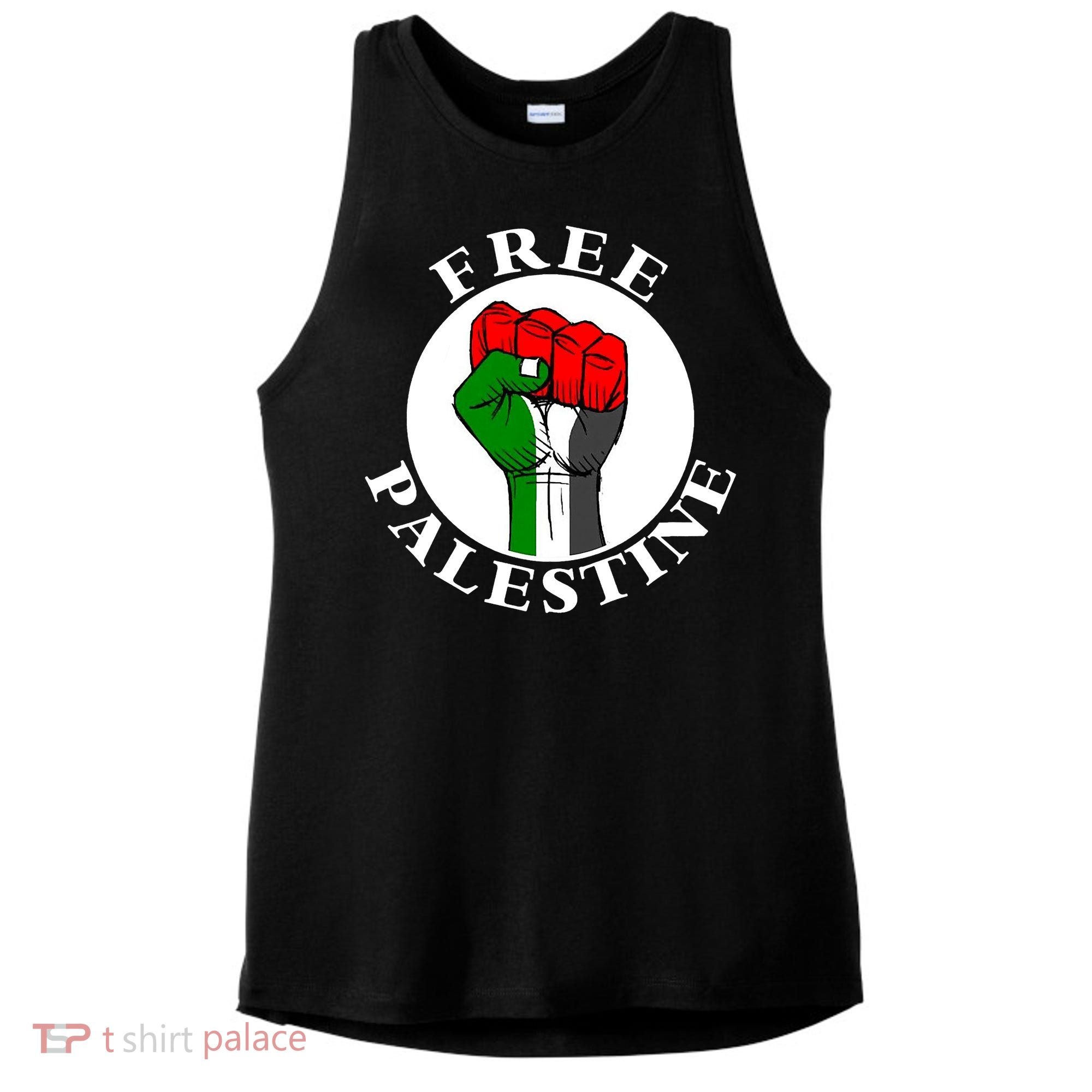 #Freepalestine Free Palestine Ladies PosiCharge Tri-Blend Wicking Tank