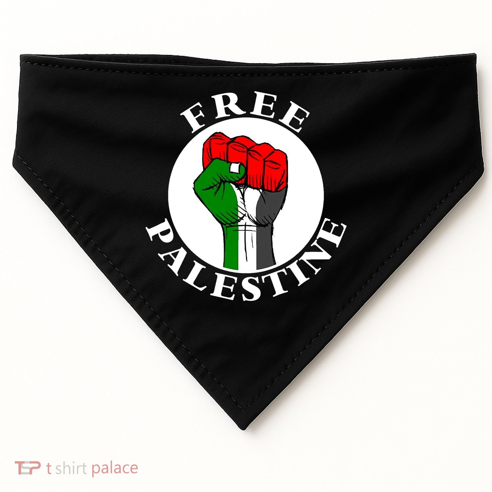 #Freepalestine Free Palestine USA-Made Doggie Bandana