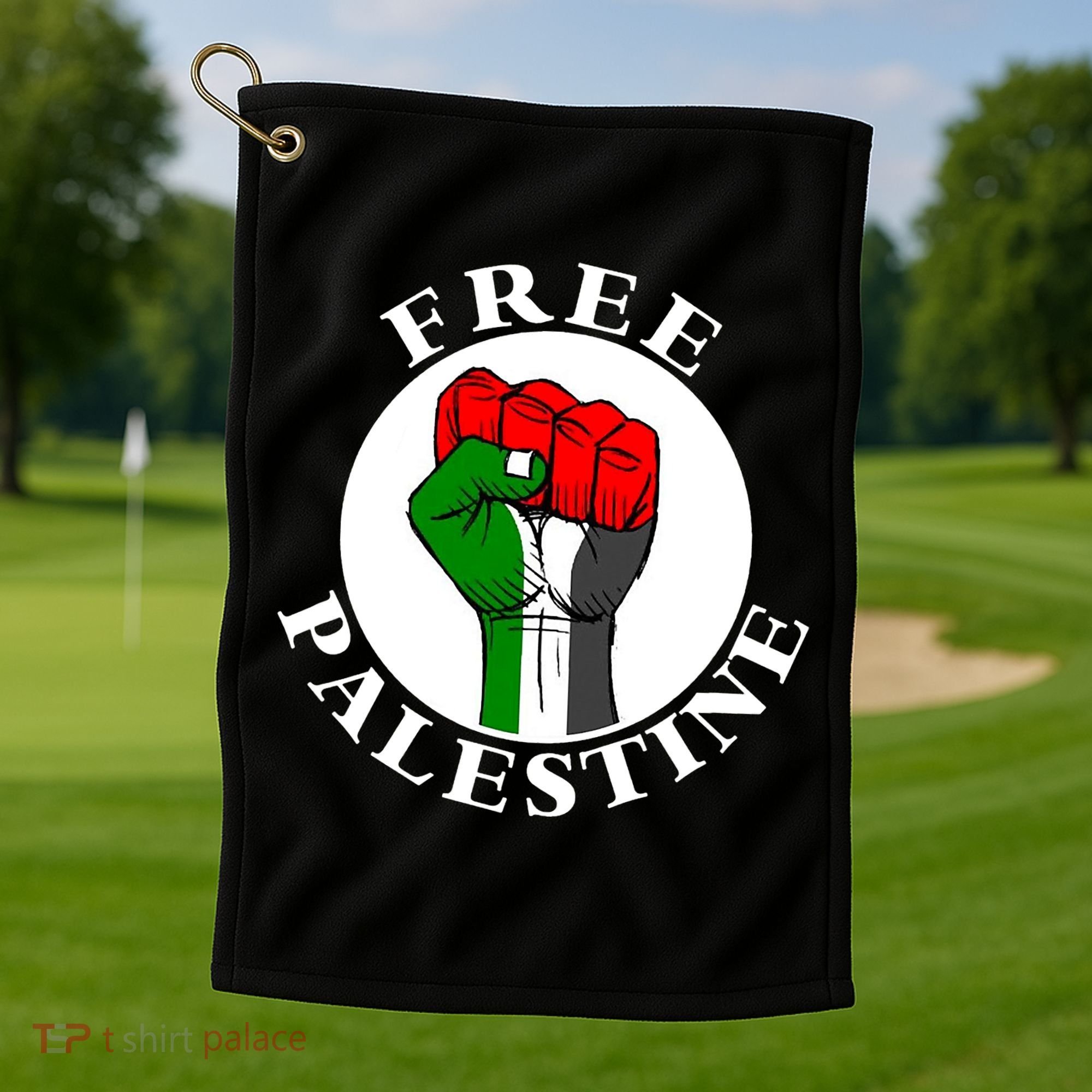 #Freepalestine Free Palestine Golf Towel