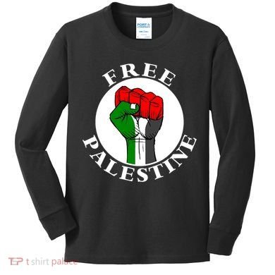 #Freepalestine Free Palestine Kids Long Sleeve Shirt
