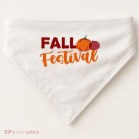 Fall Festival Pumpkin Halloween USA-Made Doggie Bandana thumb 0